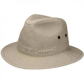 Stetson Chapeau Organic Cotton Traveller Homme - Tissu de Soleil avec Doublure Printemps-Été - Moyenne (57-58 cm)