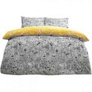 Doodle Dreams Duvet Cover Set Single Black/White