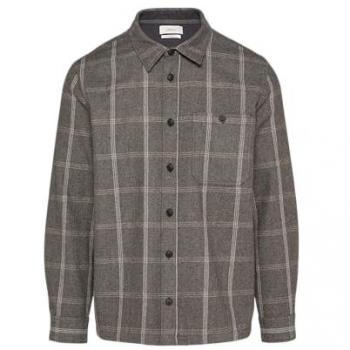 Kariertes Overshirt aus Wollmix