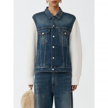 Giacca in denim Indaco Fabiana Filippi Donna Taglia 44