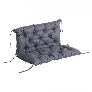 Cojín de Banco de 2 Plazas con Respaldo 100x98x8 cm