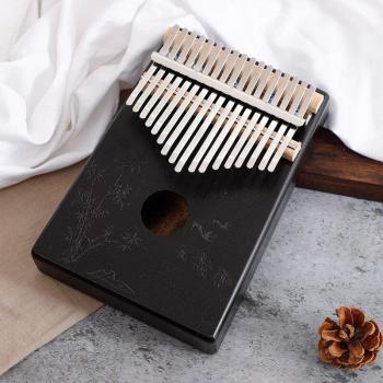 17-Key Mahogany Kalimba Thumb Piano