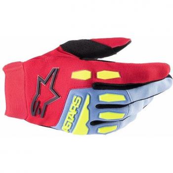 Guanti Moto Cross Enduro Alpinestars FULL BORE Rossa Azzurro taglia XL
