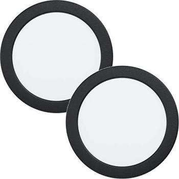 Dual 10.5 W Black Recessed Wall/Ceiling Downlight Set