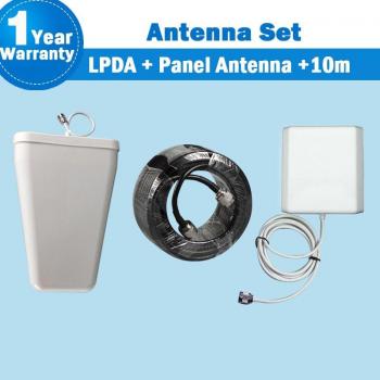 Antena Exterior Impermeable para Celular 2G‑LTE con Amplificador y Cable Coaxial