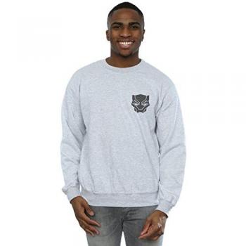 Marvel Black Panther Black On Black Men's Sweatshirt in Grey – Small