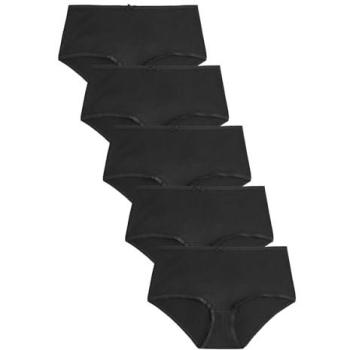 Culottes Riches en Coton Noires - Paquet de 5