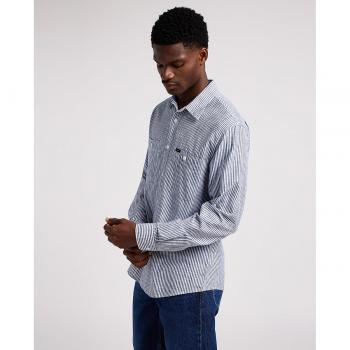 Lee Camisa Hombre Rayas Blancas