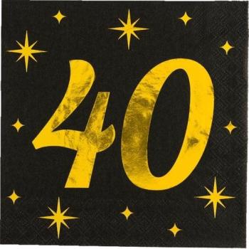 Zwarte Luxe Paperdreams Servet 40J
