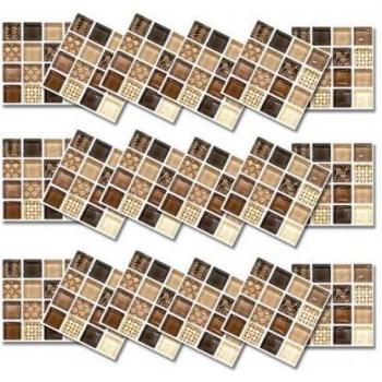 18Pcs Self Adhesive PVC Tile Wall Decals