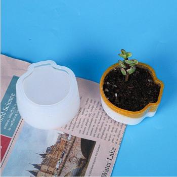 3D Succulent Flower Pot Epoxy Mold