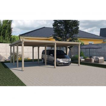Weka Holz Doppelcarport 618 - 270 cm, braun