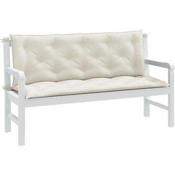 Vidaxl - Cuscini Panca Giardino 2pz Crema Mélange 150x50x7 cm Tessuto 425171
