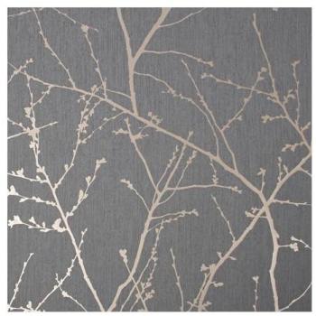 Superfresco Easy Paste the Wall Innocence Wallpaper - Charcoal and Copper
