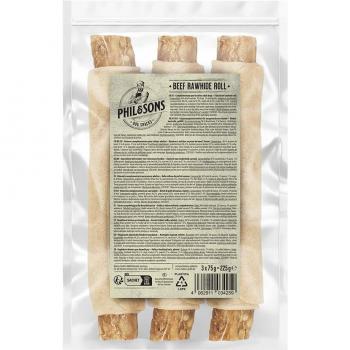 Rouleaux de peau de bœuf fourrés pour chien - 3 friandises