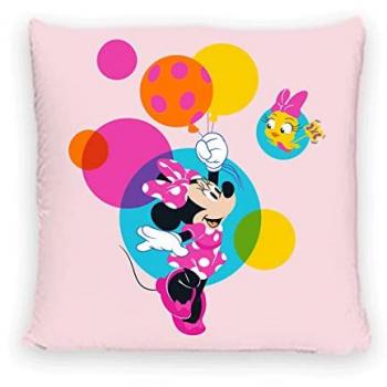 Disney Home Minnie Mouse Dekokissen – 40x40 cm – Kissen mit Füllung