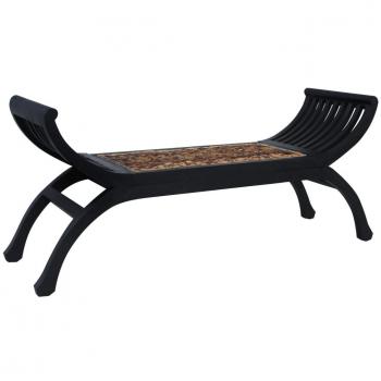VidaXL Gartenbank 120 cm Dunkelbraun aus Abaca