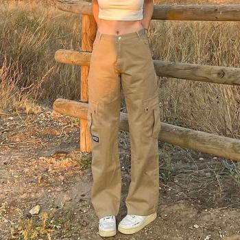Pantalones Cargo Vaqueros Holgados Y2k para Mujer