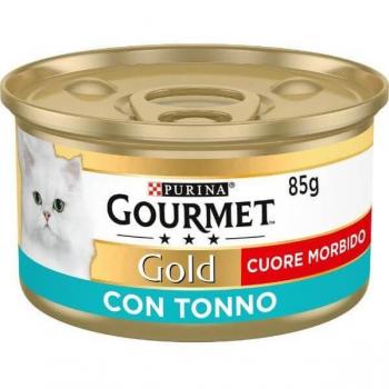Purina gourmet gold cuore morbido con tonno per gatti lattina 85g