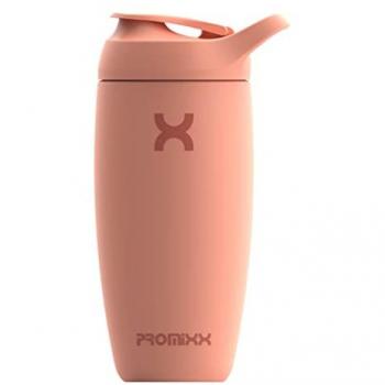 PROMiXX 550ML Coral Stainless Steel Shake Bottle – Leakproof, Vacuum Insulation & Smooth Blend
