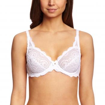 Reggiseno Playtex Flower Elegance con Ferretto - Modello 5832 - Colore Bianco - Misura E Coppa A Scelta