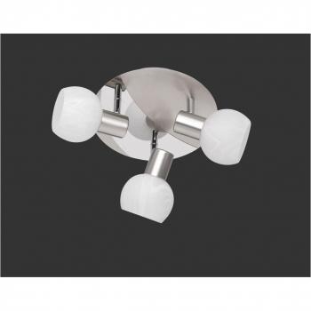 Foco de Techo Trio Lighting Antibes Niquel y Cristal Blanco