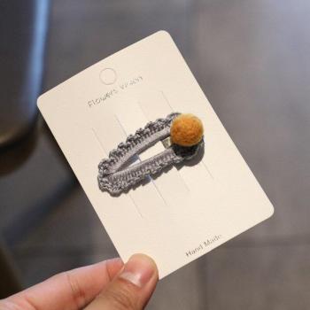 Simple Wool Woven Hair Clips for Women