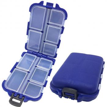 Caja de almacenamiento de pesca con ganchos