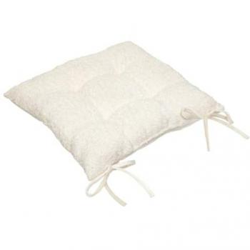 Cuscino per sedia soana 38x38 cm, colore bianco, imbottitura in poliestere