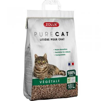 Arena de pellets de madera para gatos PureCat 18L Zolux