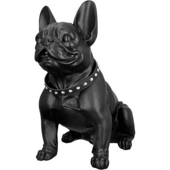 Escultura Decorativa Bulldog Negro Gilde Casablanca 41 cm