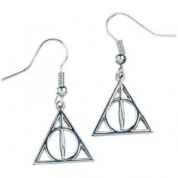 Ladies Harry Potter Sterling Silver Deathly Hallows Earrings