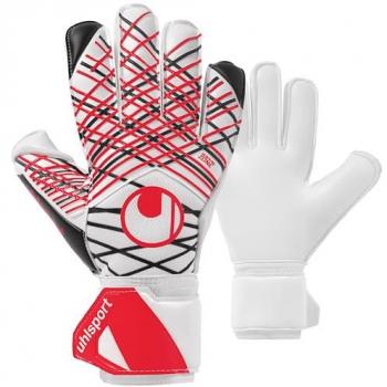 AbsolutGrip Kids' Goalkeeper Gloves – White/Black/Red by Uhlsport