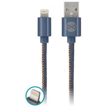 Cavo USB Forever Jeans Lightning 1,0 m 2A Blu