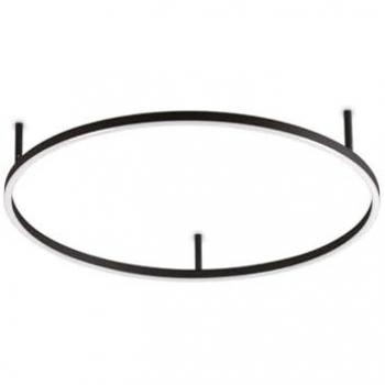 Ideal Lux ORACLE SLIM Plafonnier semi‑encastré rond à LED intégré 70 cm non gradable 2700 K noir