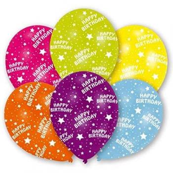 Amscan Geburtstagsballons, 6er Set, 27.5 cm