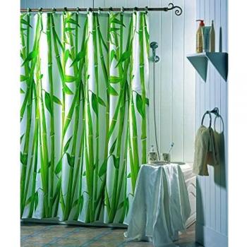 Cortina de Baño de Poliéster y Bambú 180 x 200 cm