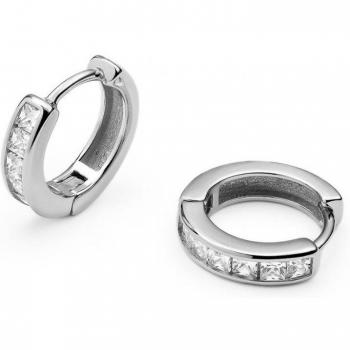 Pendientes aros Miami en Plata de Ley 925 y rodio