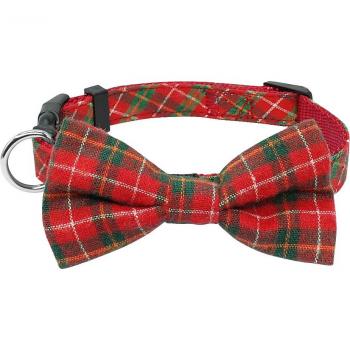 Plaid Bowtie Dog Collar for Small and Medium Pets