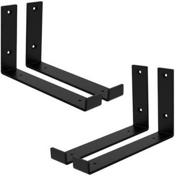 Supports d'Étagère en L Métalliques 25x4x14 cm