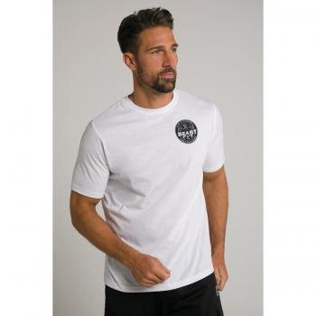 T-shirt JAY-PI con scollo a girocollo, mezze maniche, Uomo, bianca, 3XL, Poliestere/Cotone