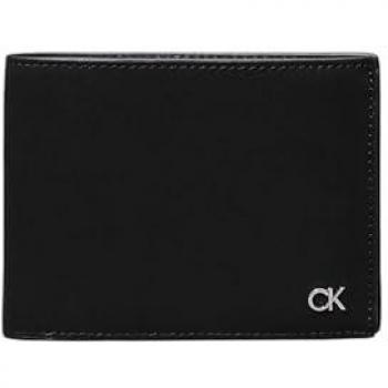Monedero triple pliegue con RFID de cuero CK