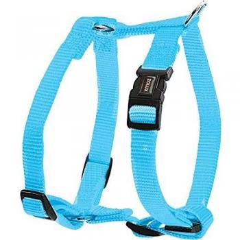 Harnais Turquoise Bleu en Nylon Réglable pour Chien de la marque Zolux, largeur 20 mm