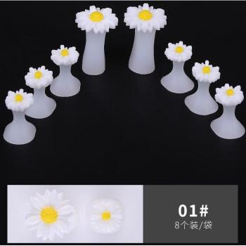 Silicone Nail Toe Separator - Purple Gold Flower