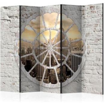 5-teiliges Paravent - New York: Fensteransicht II