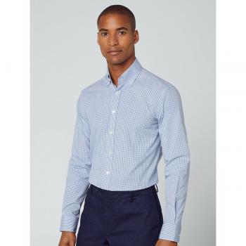 Hackett Camisa Essential Gingham Blanco/Azul