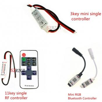 Mini DC12V LED Dimmer Controller 12A Wireless RF Remote for RGB Strip Lights