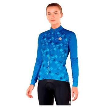 Blue Avion Female Cycling Long Sleeve Jersey with Graphic Print