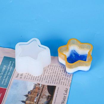 1 PCS Herzförmige Quadratebene Teller UV-Klarlack-Schmuckform Silikonschimmel-Werkzeug