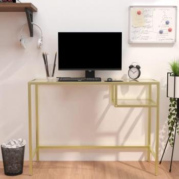 VIDAXL Scrivania Per Computer Trasparente 100x36x74 Cm Vetro Temperato